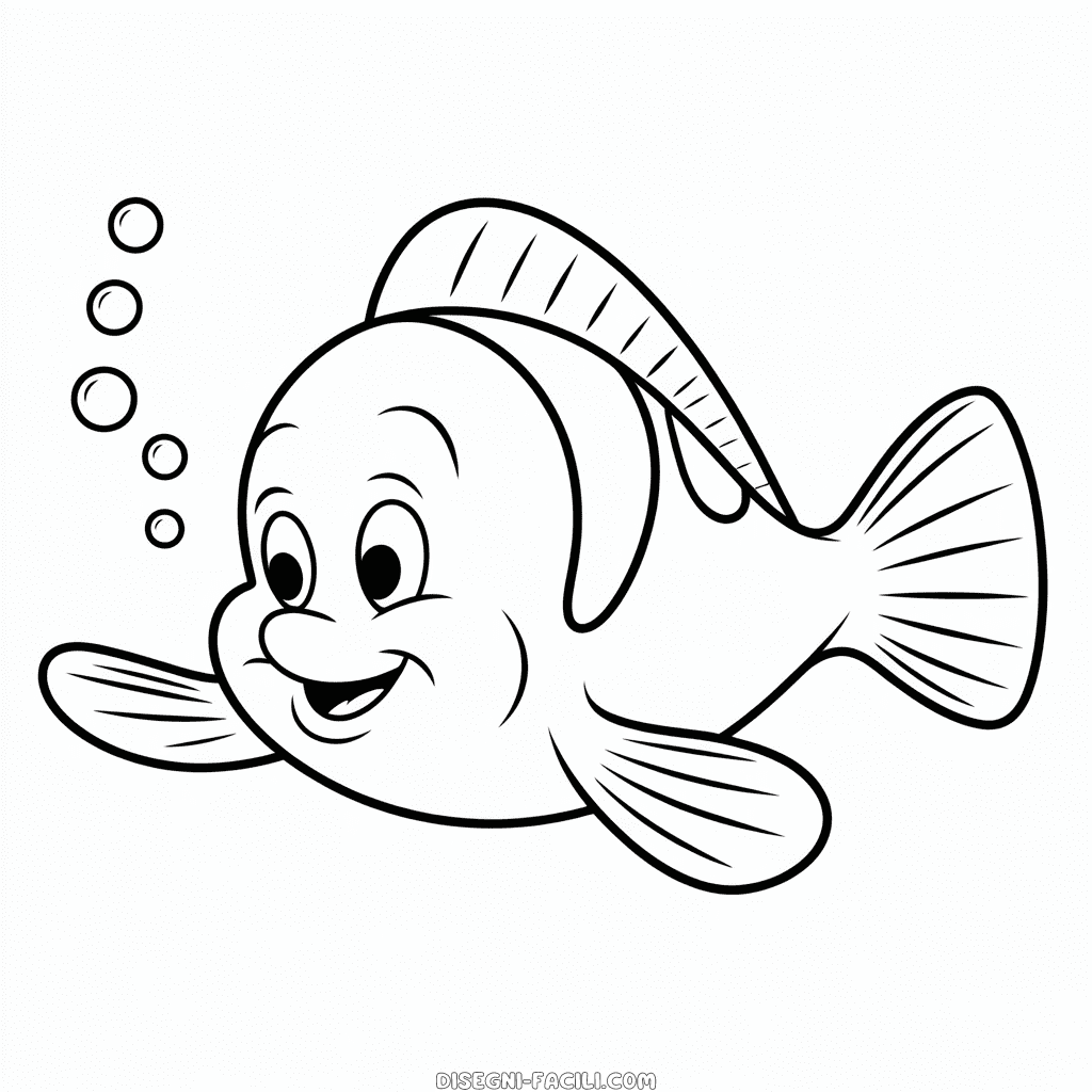 Disegno Facile di Flounder di Ariel
