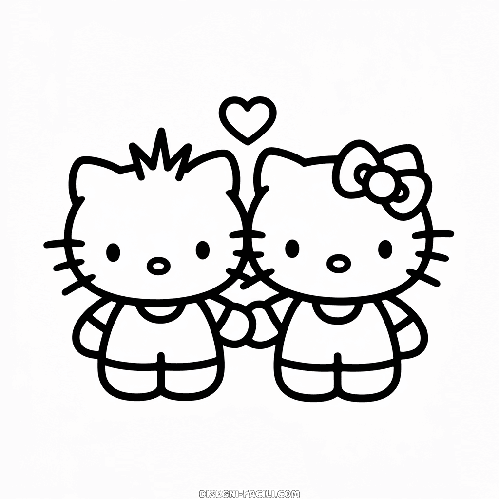 Disegno Facile di Hello Kitty e Dear Daniel