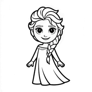 Disegno Facile di La Bella Elsa