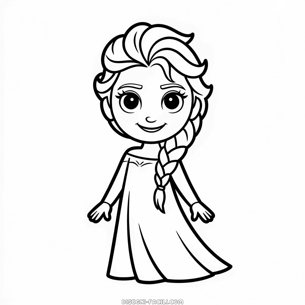 Disegno Facile di La Bella Elsa