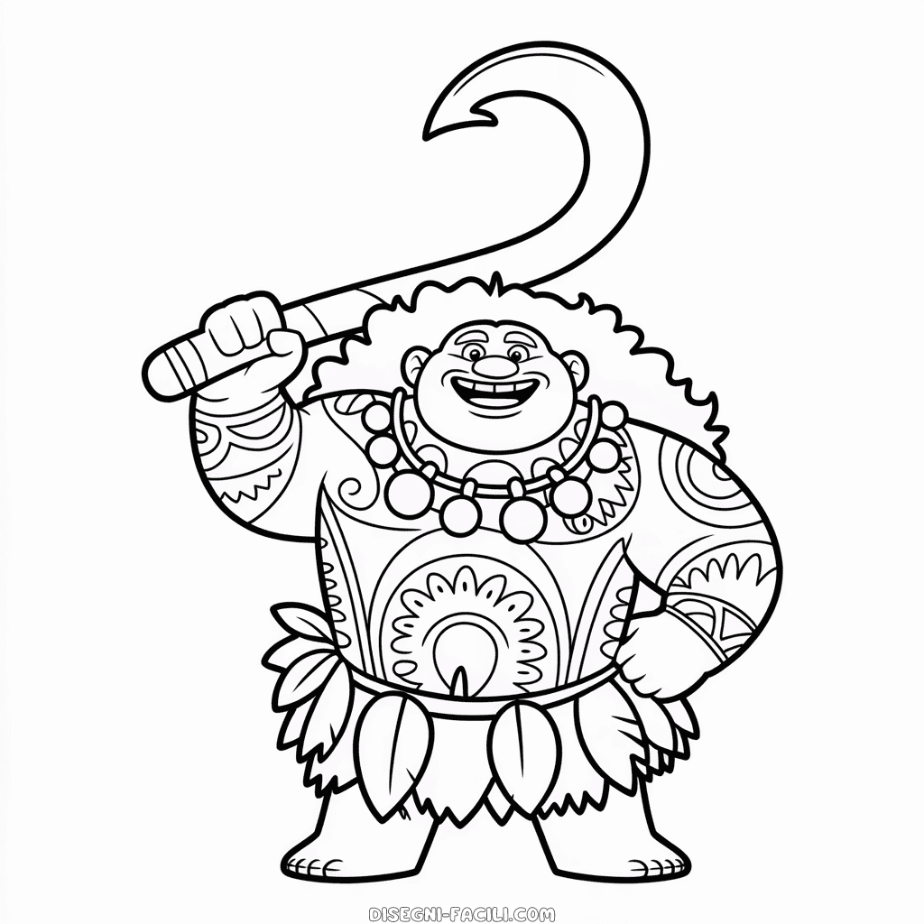 Disegno Facile di Maui Vaiana