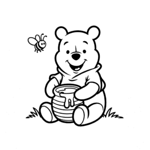 Disegno Facile di Orso Disney