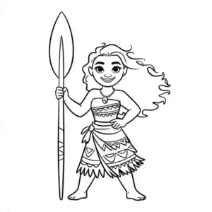 Disegno Facile di Personaggio Vaiana