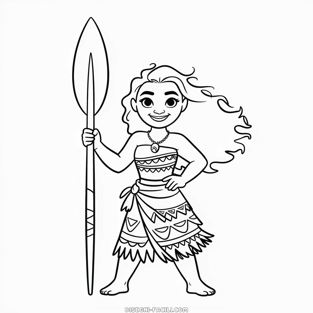 Disegno Facile di Personaggio Vaiana
