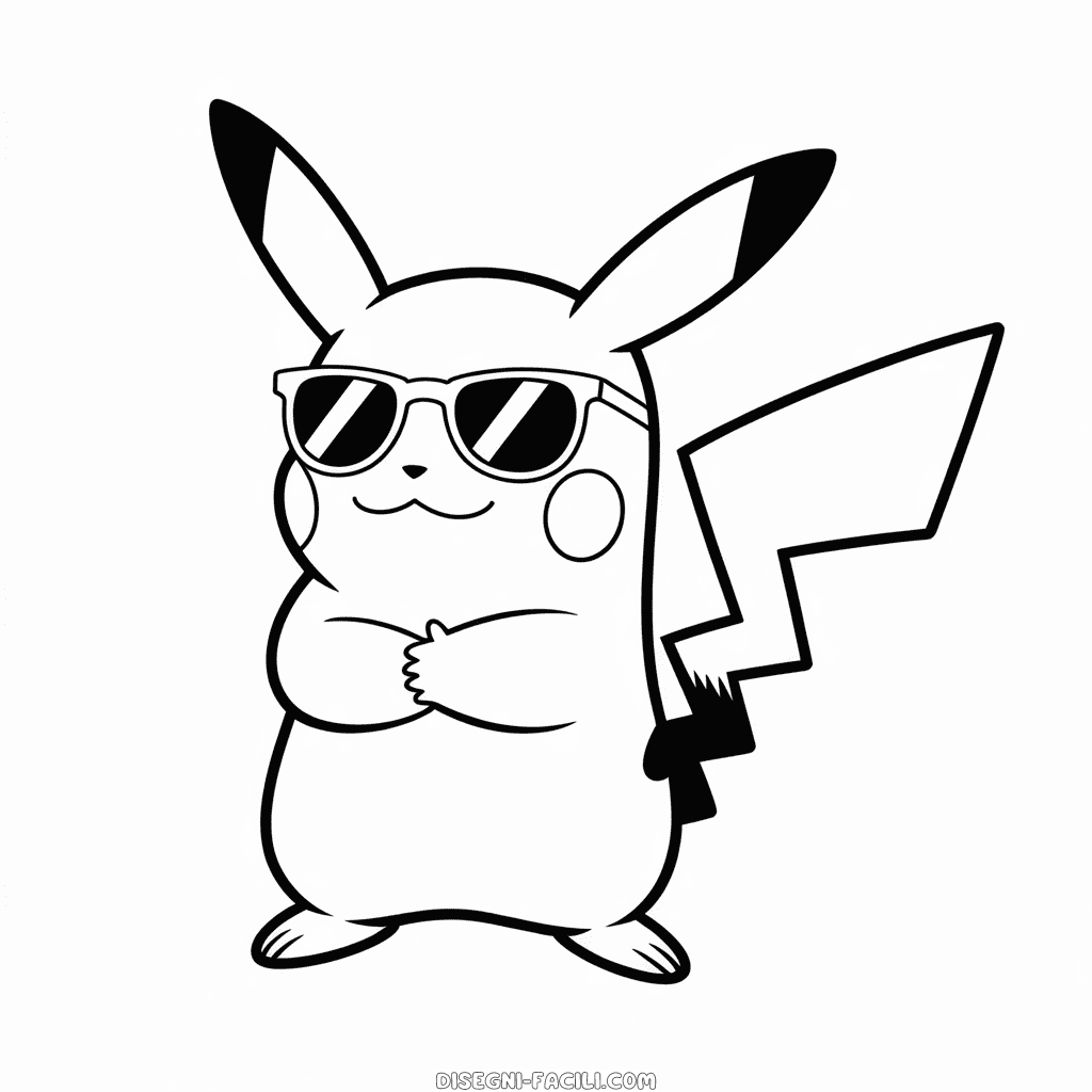Disegno Facile di Pikachu Figo