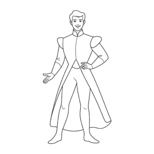 Disegno Facile di Principe di Cenerentola