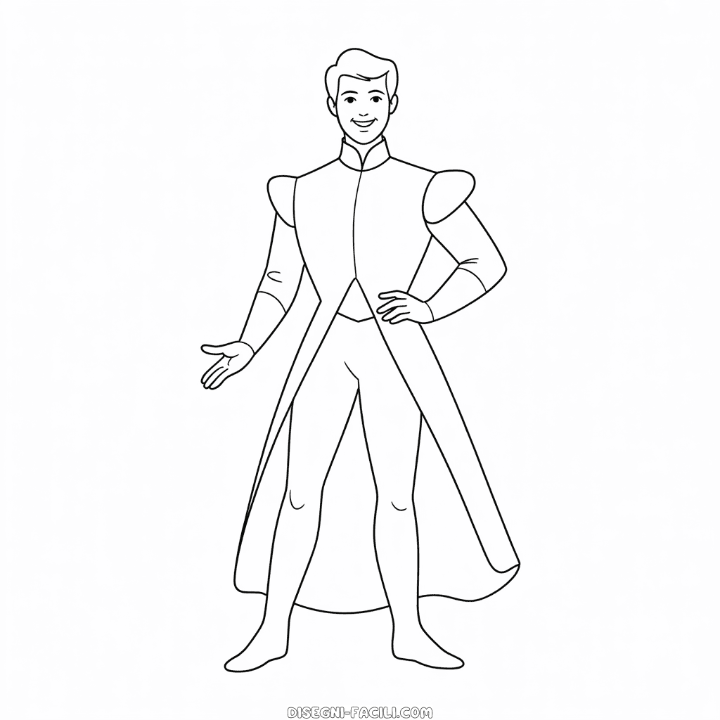Disegno Facile di Principe di Cenerentola