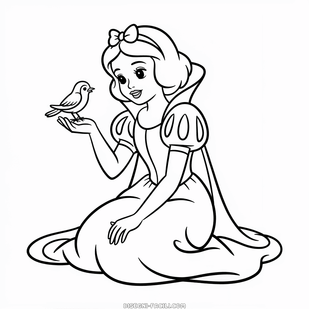 Disegno Facile di Principessa Biancaneve