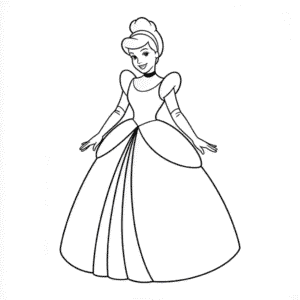 Disegno Facile di Principesse Disney dei Cartoni Animati