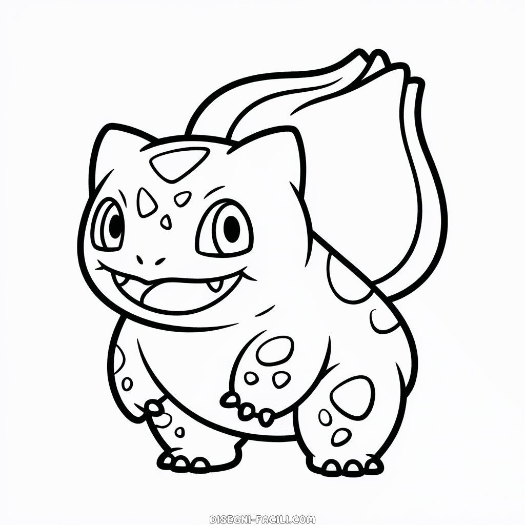 Disegno Facile di Profilo di Bulbasaur