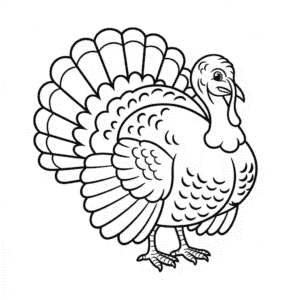 Disegno Facile di Tacchino realistico