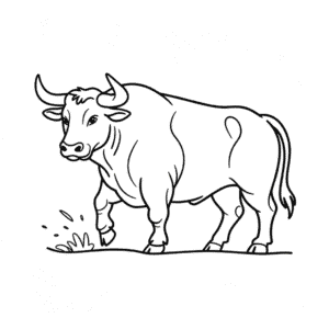 Disegno Facile di Toro Realistico