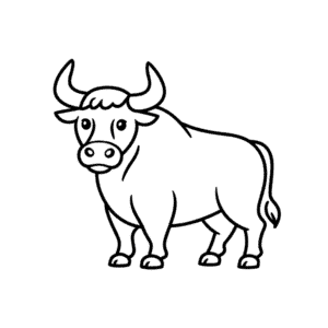 Disegno Facile di Toro semplice