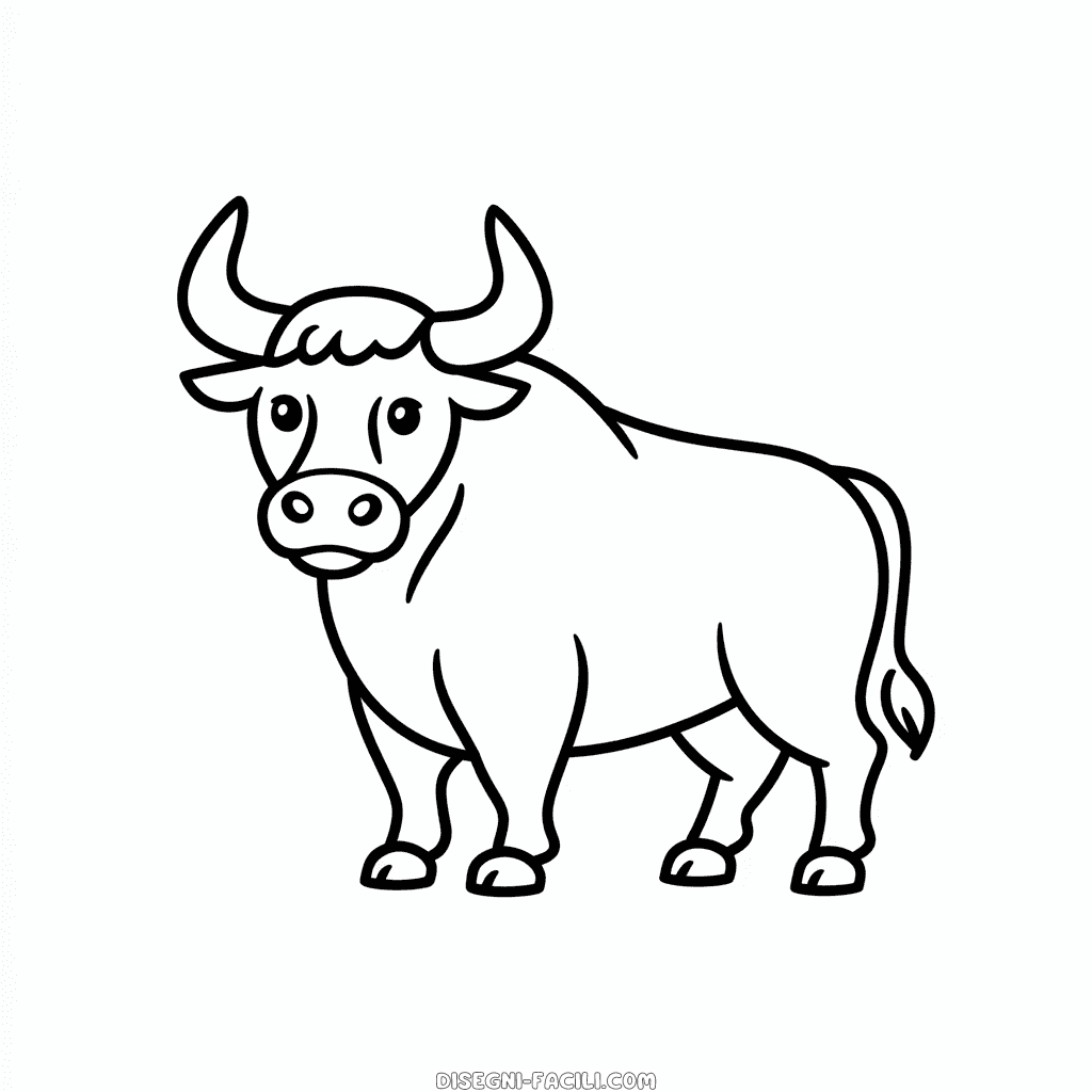 Disegno Facile di Toro semplice