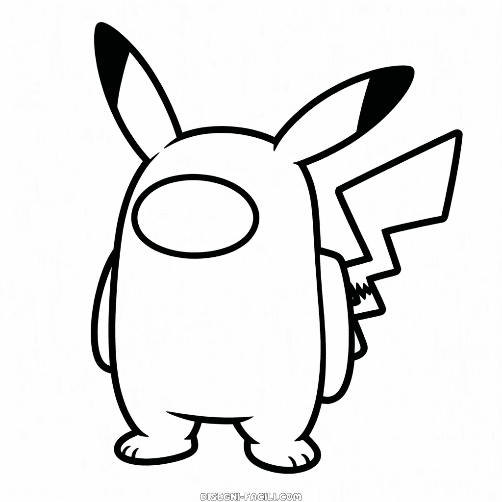 Disegno Facile di Tra Noi Pikachu