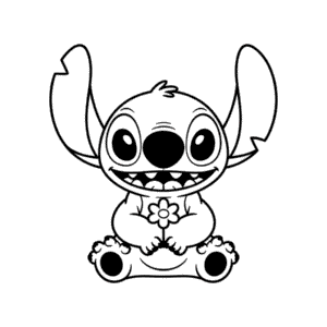 Disegno Facile di Adorabile Stitch