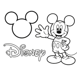 Disegno Facile di Adorabile Topolino Cartone Disney