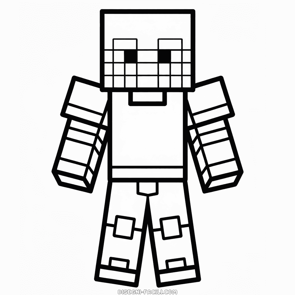 Disegno Facile di Armatura Minecraft