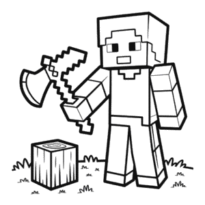 Disegno Facile di Ascia Minecraft