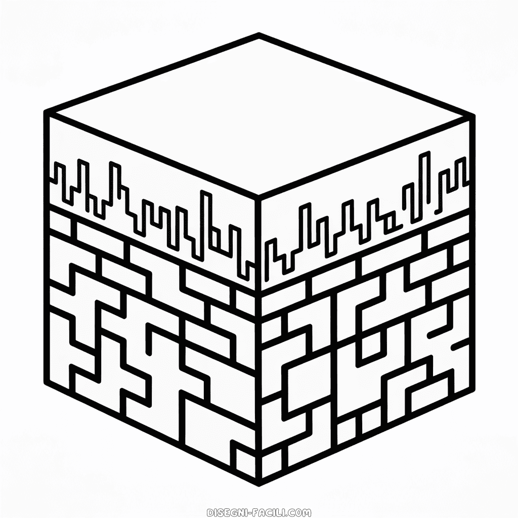 Disegno Facile di Blocco Minecraft