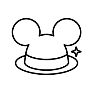 Disegno Facile di Cappello Topolino
