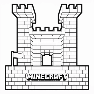 Disegno Facile di Castello Minecraft