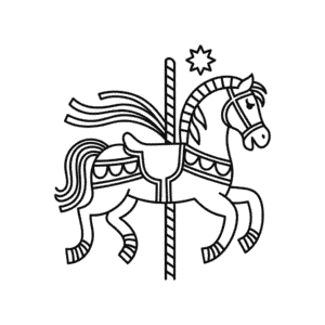 Disegno Facile di Cavallo della giostra
