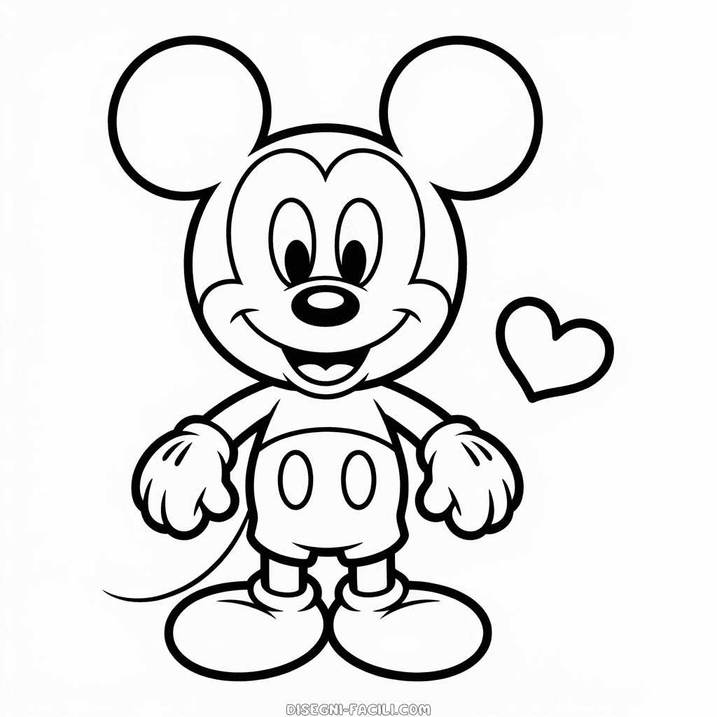 Disegno Facile di Chibi Topolino