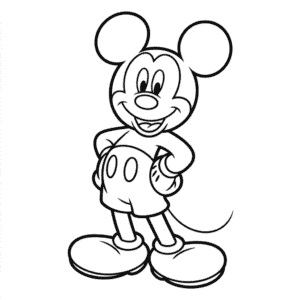 Disegno Facile di Classico Topolino