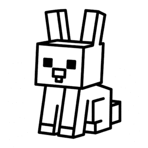 Disegno Facile di Coniglio Minecraft