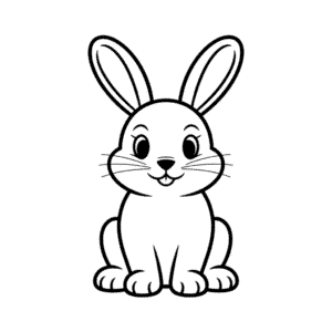 Disegno Facile di Coniglio per bambini