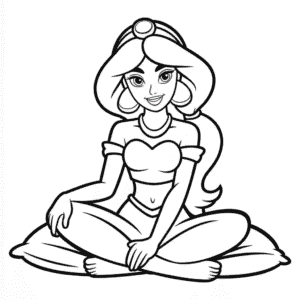 Disegno Facile di Contorno di Jasmine