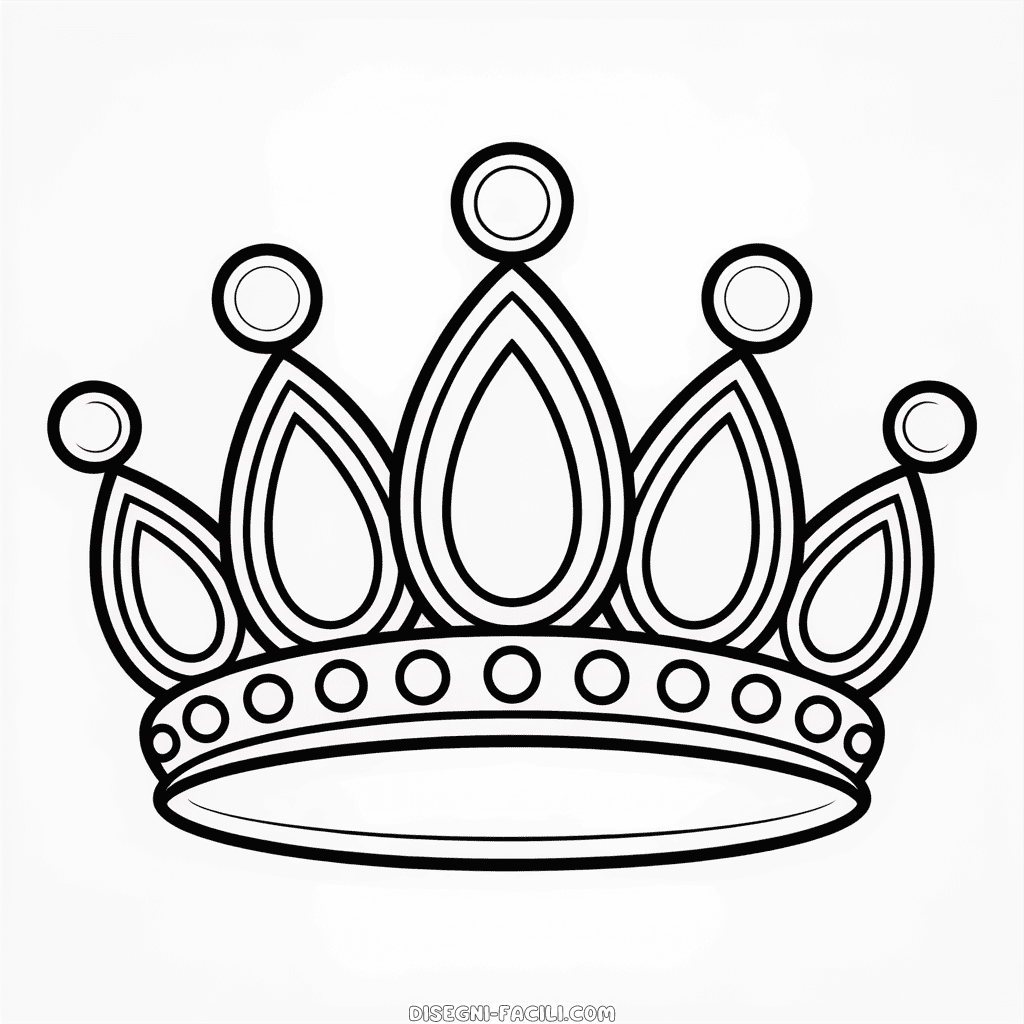 Disegno Facile di Corona di Rapunzel