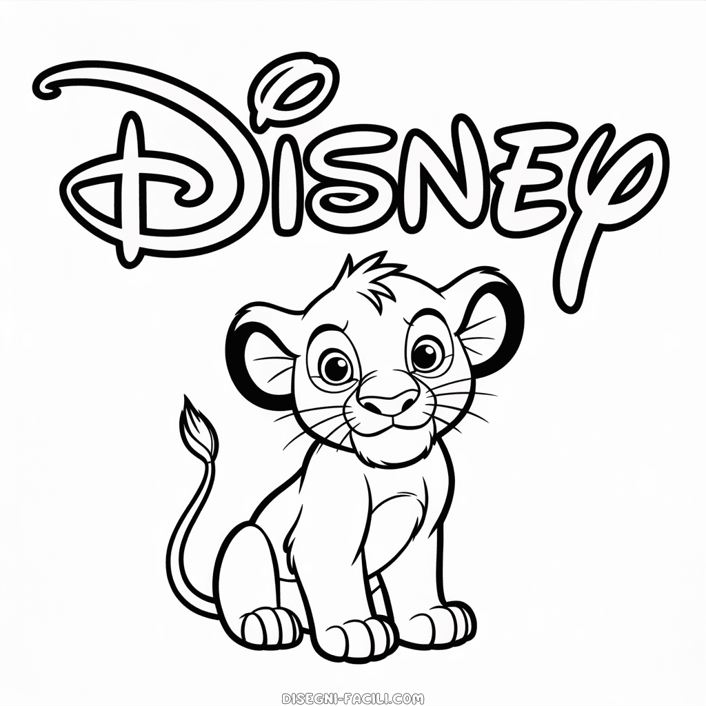 Disegno Facile di Disney Il Re Leone
