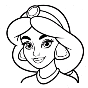Disegno Facile di Faccia di Jasmine