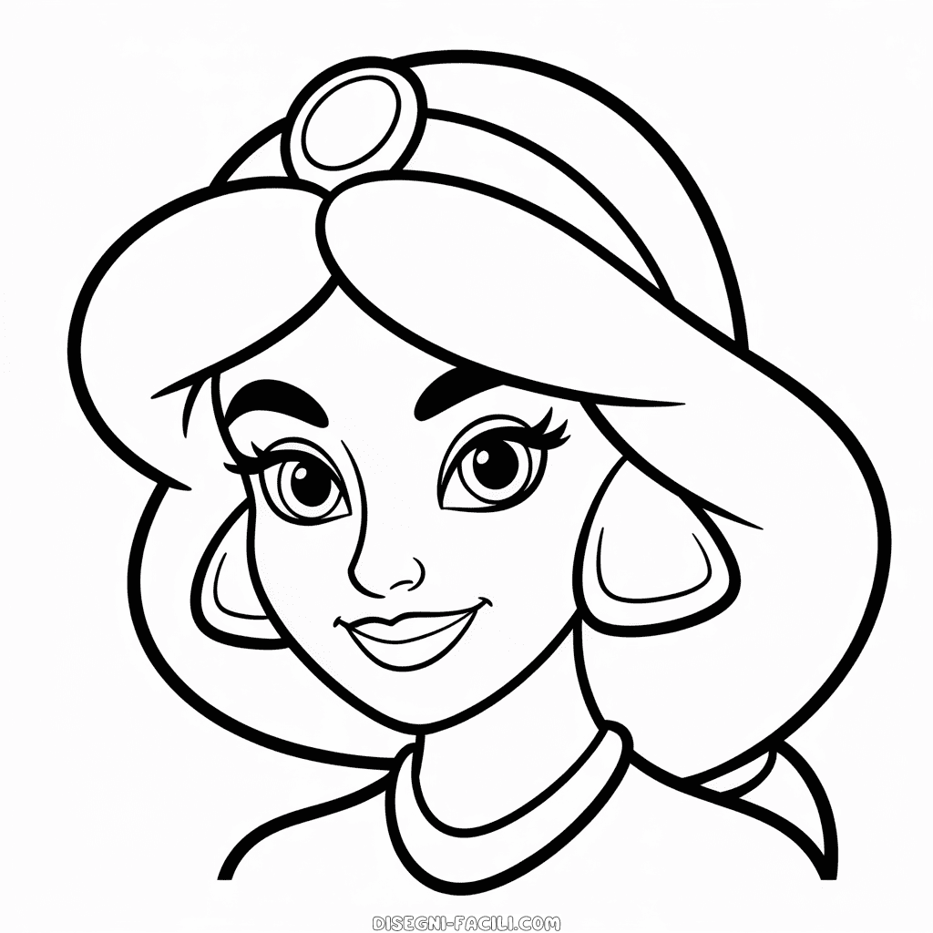 Disegno Facile di Faccia di Jasmine