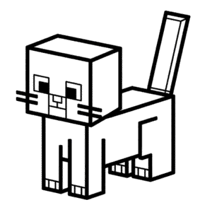 Disegno Facile di Gatto di Minecraft