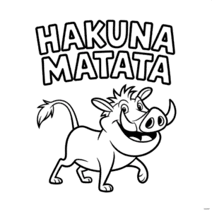 Disegno Facile di Hakuna Matata Il Re Leone