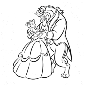 Disegno Facile di La Bella e la Bestia Disney