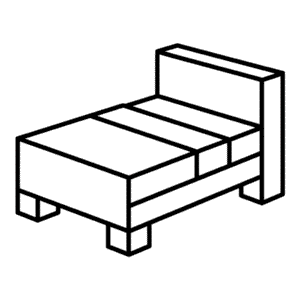 Disegno Facile di Minecraft Letto