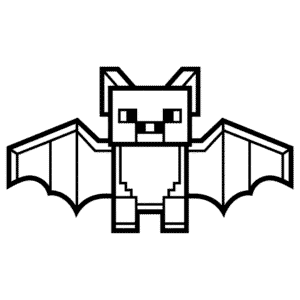 Disegno Facile di Minecraft Pipistrello
