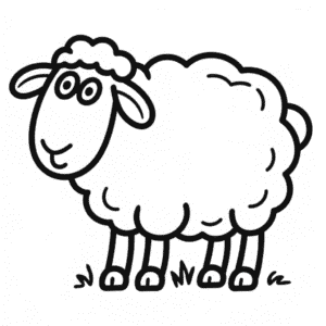 Disegno Facile di Pecora nera