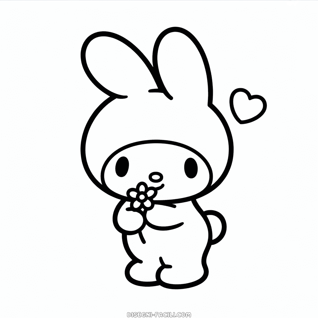 Disegno Facile di Personaggio Melody Hello Kitty
