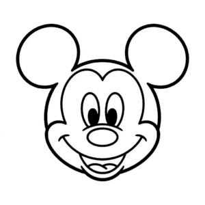 Disegno Facile di Testa di Topolino