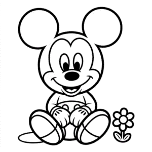 Disegno Facile di Topolino Carino