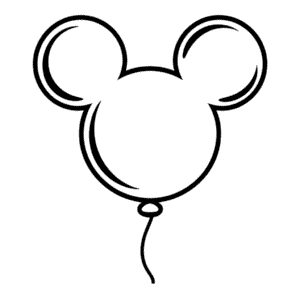 Disegno Facile di Topolino Palloncino