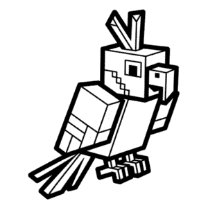 Disegno Facile di Uccello Minecraft