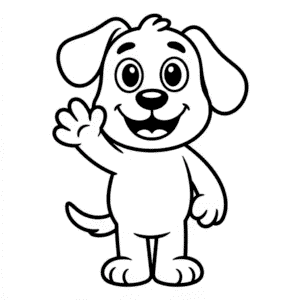 Disegno Facile di Cane dei Cartoni Animati