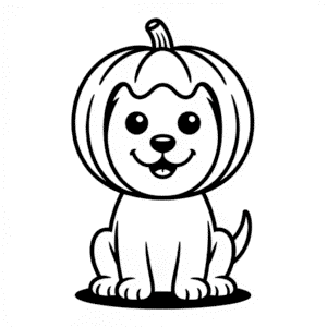 Disegno Facile di Cane di Halloween