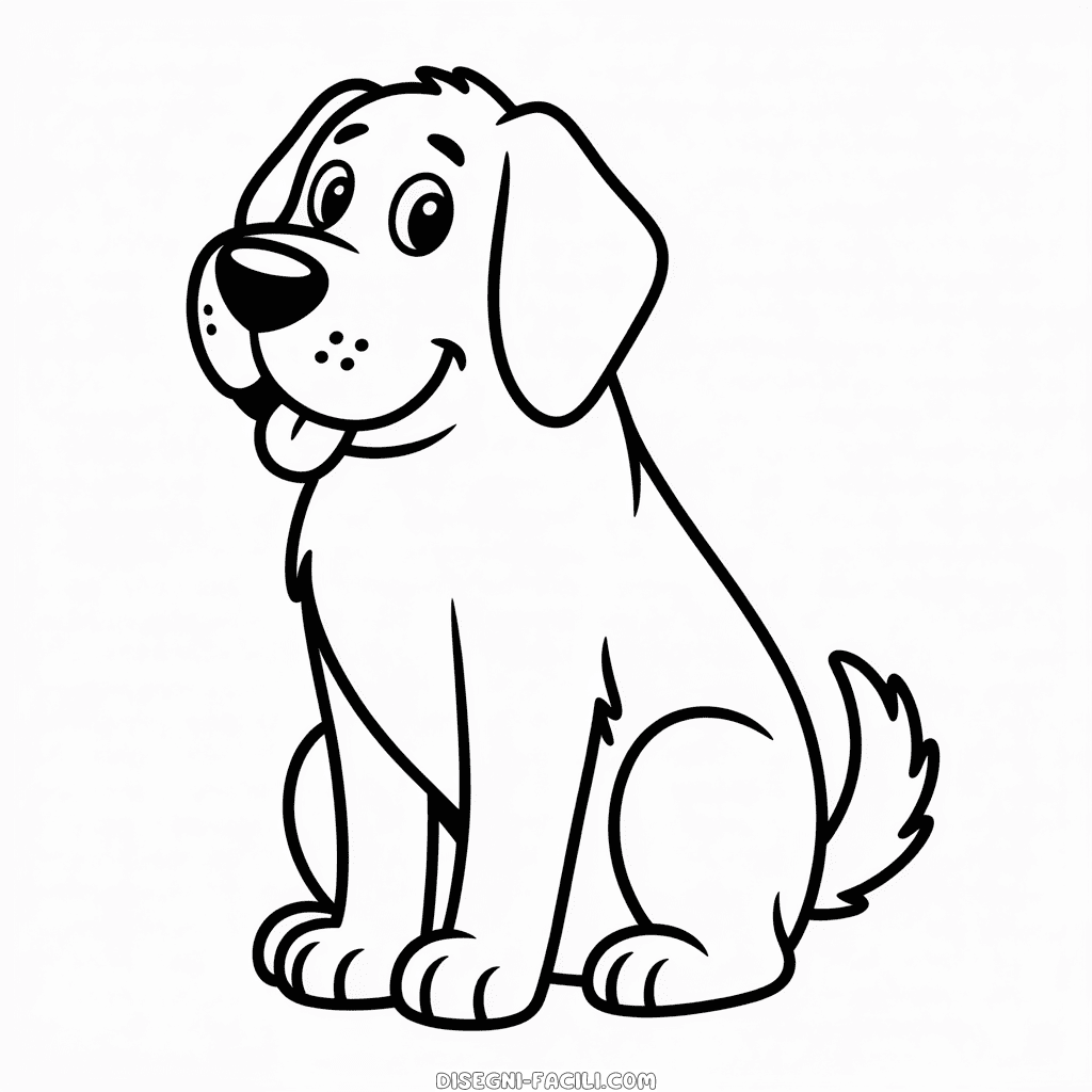 Disegno Facile di Cane Grande